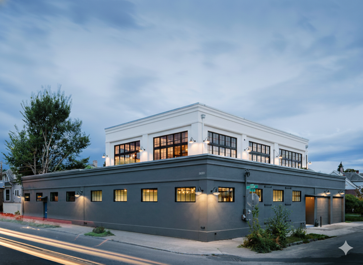 1600 SE Division — industrial loft venue with factory-style windows